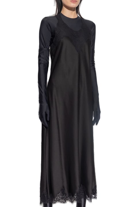 Balenciaga for Women Balenciaga Satin Strappy Midi Dress