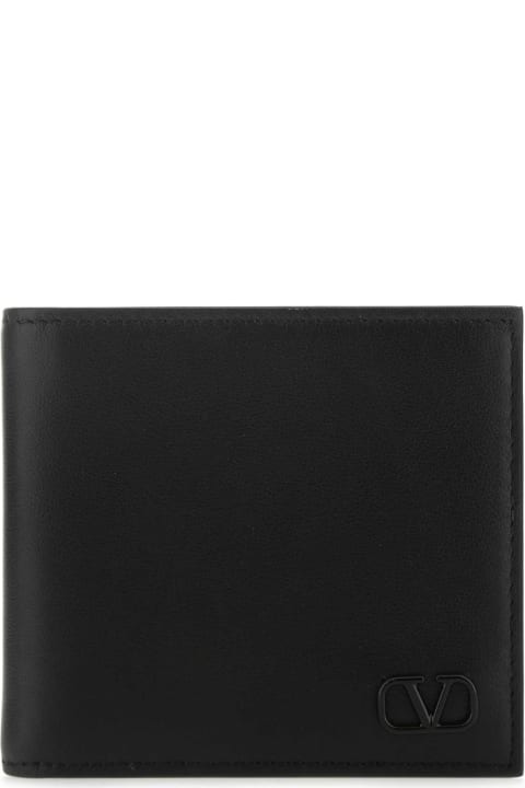 Accessories for Men Valentino Garavani Black Leather Wallet