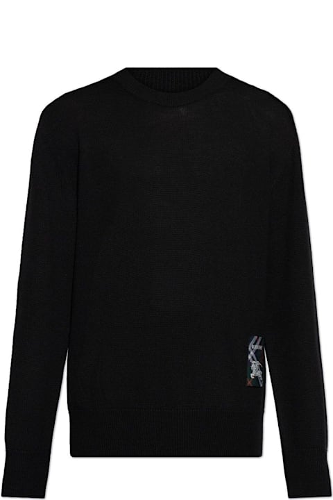 Burberry Sweaters for Men Burberry Logo Patch Knit Sweater