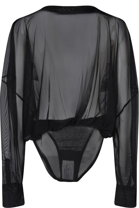 Norma Kamali Underwear & Nightwear for Women Norma Kamali Super Os Bf Nk Black Shirt-bodysuit