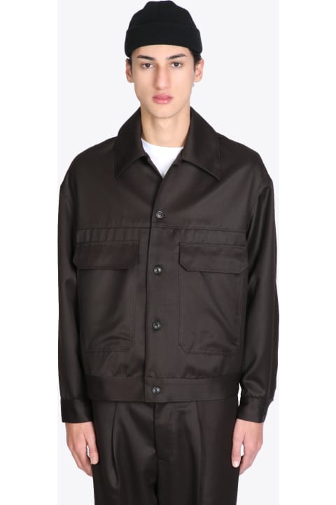 Jacket Dark brown wool jacket.