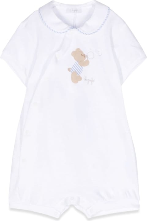 Fashion for Baby Girls Il Gufo Tutina Corta Bianco/pepe