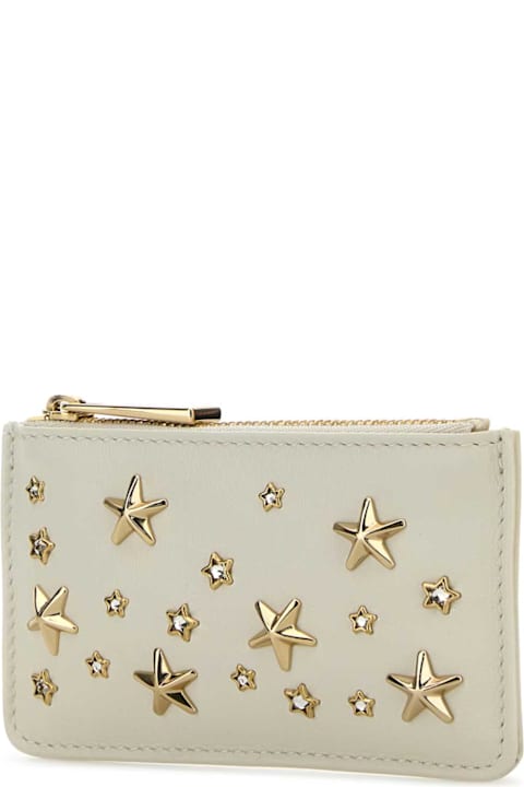Jimmy Choo Accessories for Women Jimmy Choo White Leather Nancy Card Holder