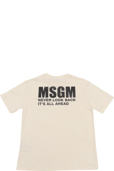 MSGM Shirts for Girls MSGM Jersey T&#183;shirt Unisex Crema/cream