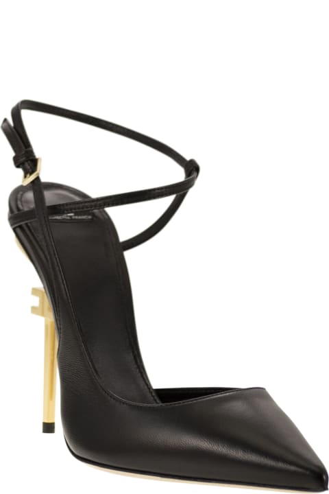 Elisabetta Franchi High-Heeled Shoes for Women Elisabetta Franchi Slingback Pumps With Logo Heel