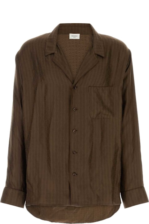 Homeware Saint Laurent Brown Silk Shirt