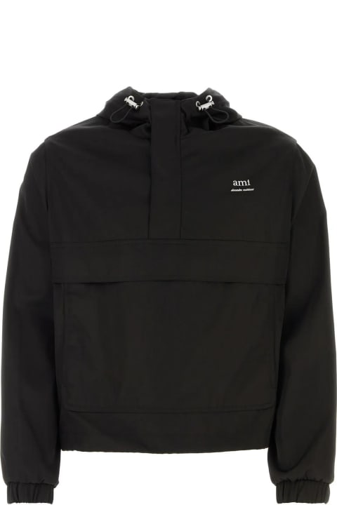 Ami Alexandre Mattiussi Coats & Jackets for Men Ami Alexandre Mattiussi Black Nylon Blend Jacket