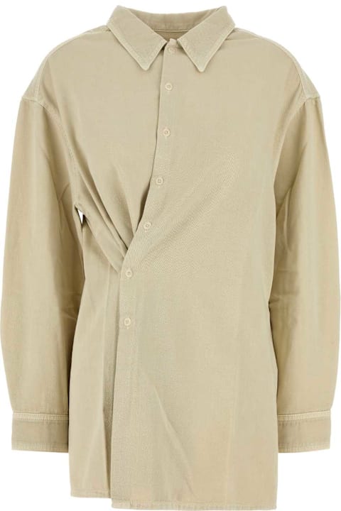 Lemaire ملابس علوية لـ السيدات Lemaire Sand Denim Oversize Shirt