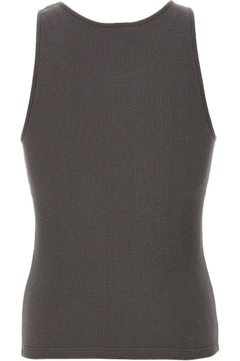 Saint Laurent Men Saint Laurent Cassandre Logo Embroidered Tank Top