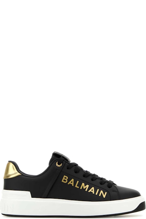 أحذية لـ السيدات Balmain Black Leather Sneakers