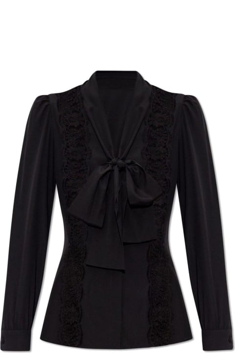 Dolce & Gabbana for Women Dolce & Gabbana Lace Inlay Satin Shirt