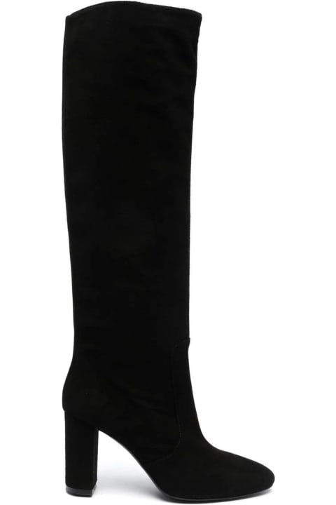 Boots for Women Via Roma 15 Black Suede Boots