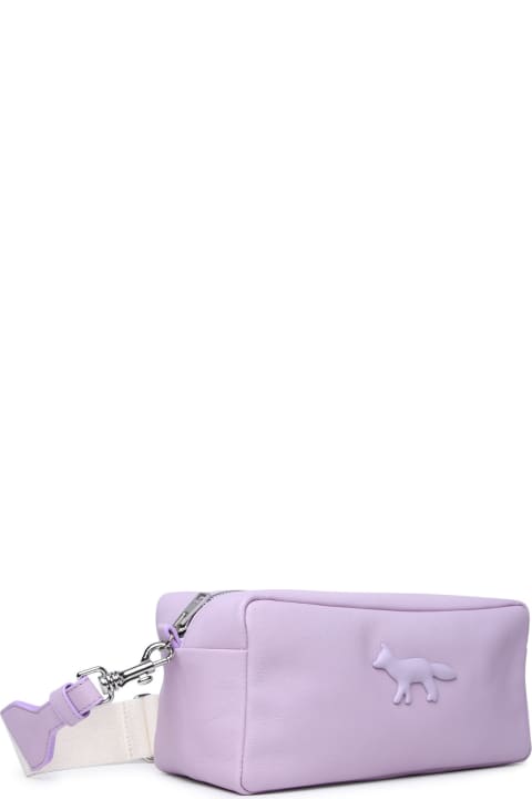 Bags for Women Maison Kitsuné 'cloud' Lilac Leather Bag