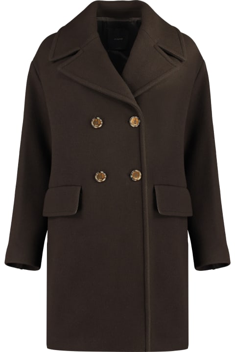 Pinko Coats & Jackets for Women Pinko Double-breasted Wool Coat