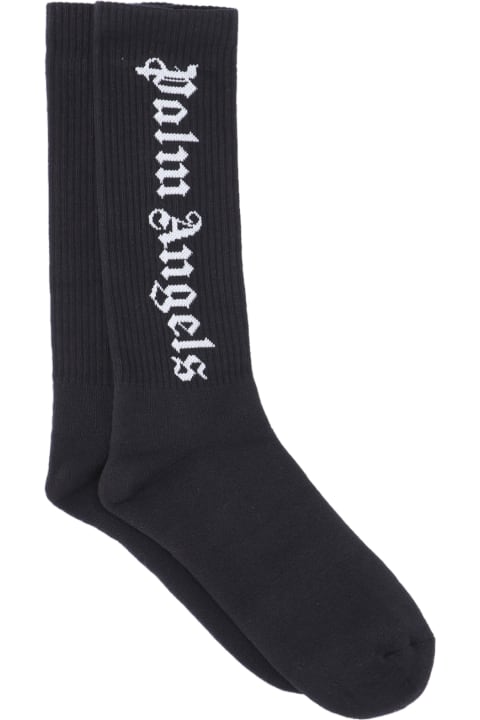Underwear for Men Palm Angels Vertical Logo Socks