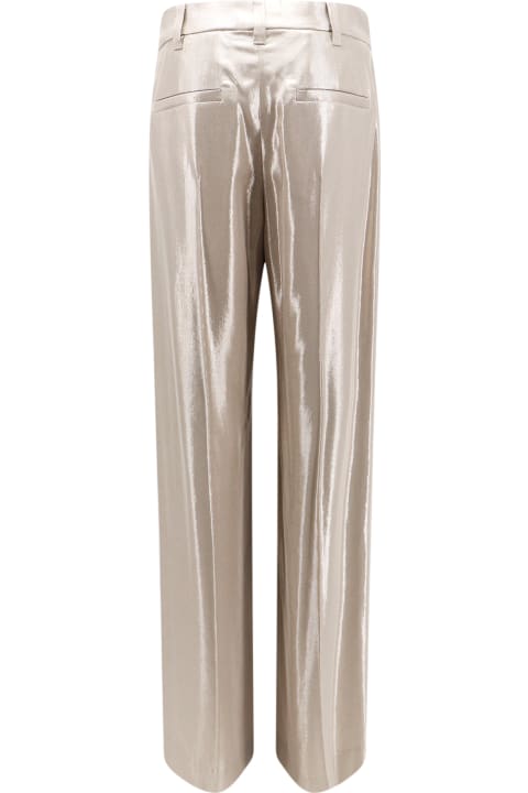Brunello Cucinelli Clothing for Women Brunello Cucinelli Laminated-effect Belt-looped Trousers
