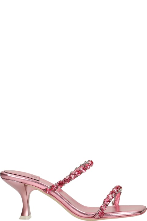 Mrs-big-2 Sandals In Rose-pink Leather