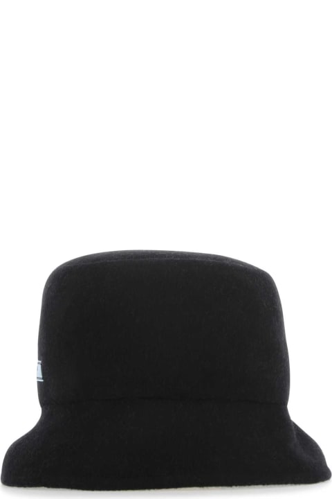 Accessories Sale for Women Prada Black Cashmere Hat