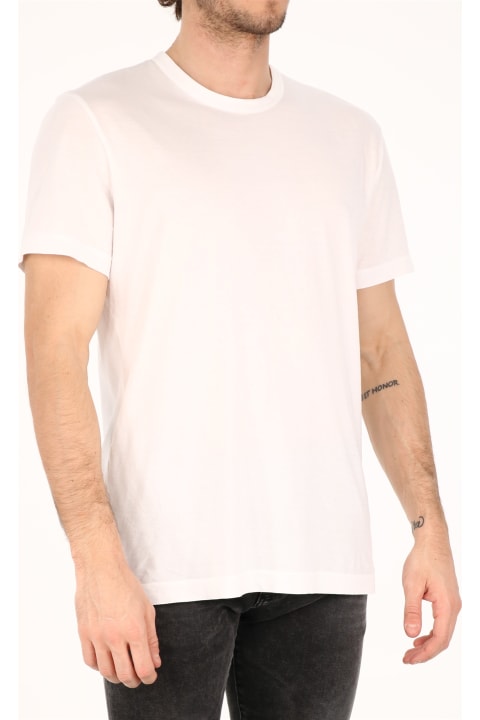 James Perse Topwear for Men James Perse White Cotton T-shirt