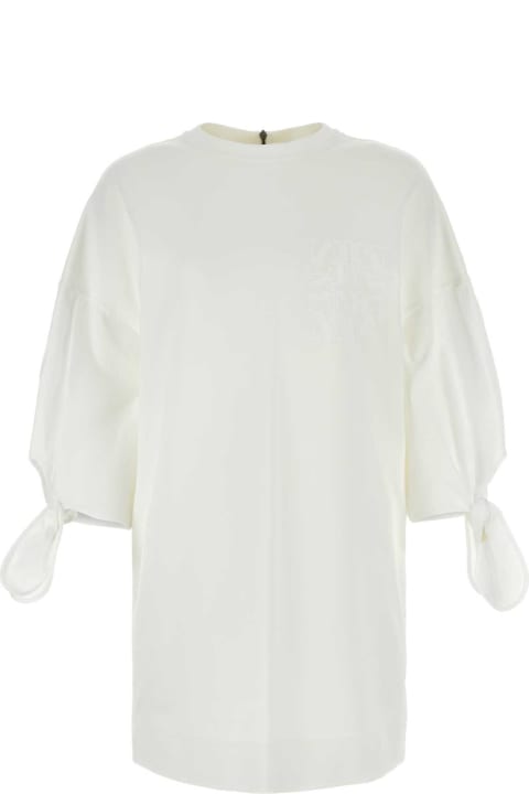 Clothing for Women Max Mara White Stretch Nylon Blend Agora T-shirt Mini Dress