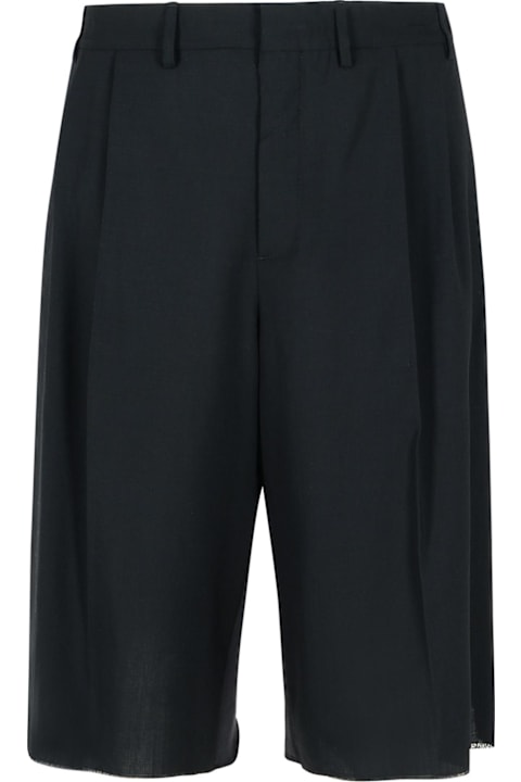 Underwear for Men MM6 Maison Margiela Black Virgin Wool Bermuda Shorts