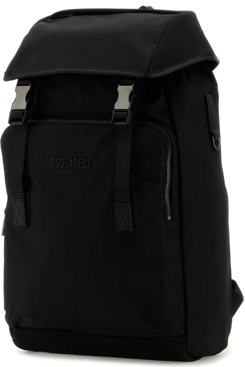 Dsquared2 Backpacks for Men Dsquared2 Black Nylon Urban Backpack