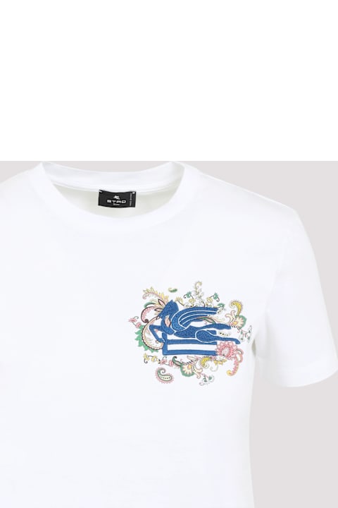 Tシャツ・カットソー ETRO FW25 CAMICIA CON LOGO PEGASO (MRIB0002 AV607W0800) Camicia Pegaso con logo ricamato in lino