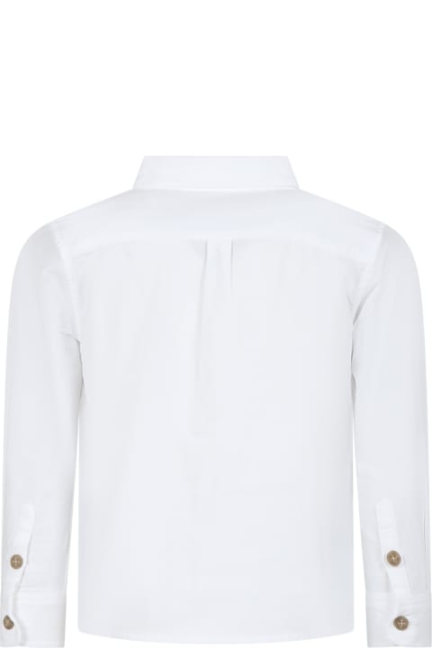 Shirts for Boys Petit Bateau White Shirt For Boy