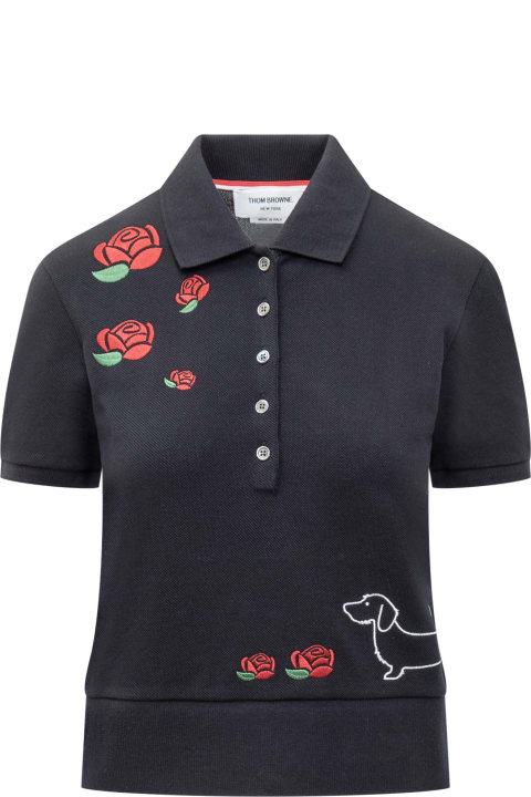 Thom Browne Topwear for Women Thom Browne Roses Polo