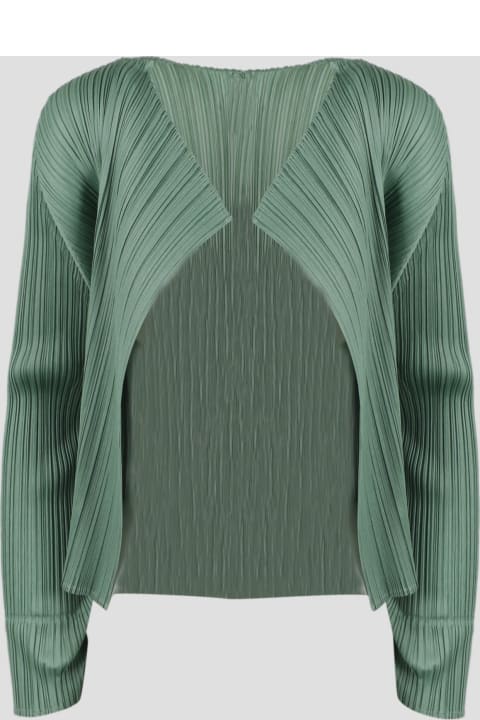 Pleated Cardigan