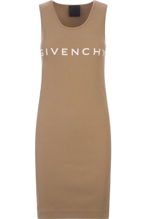 Fashion for Women Givenchy Givenchy Paris Tank Top Dress In Beige Jersey