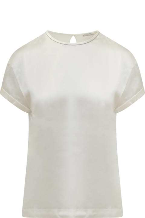 Homeware Brunello Cucinelli Stretch Silk T-shirt