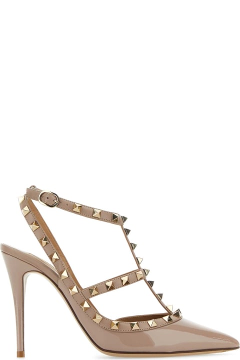 Valentino Garavani High-Heeled Shoes for Women Valentino Garavani Light Pink Leather Rockstud Pumps