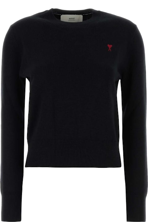Ami Alexandre Mattiussi for Kids Ami Alexandre Mattiussi Black Wool Sweater