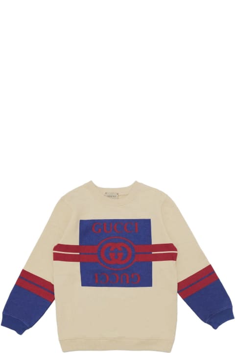 Gucci for Boys Gucci Logo Printed Crewneck Sweatshirt