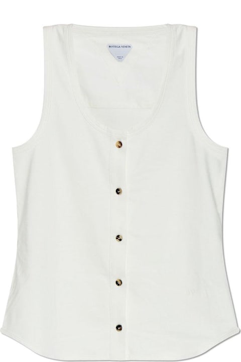Bottega Veneta Single Breasted Sleeveless Top