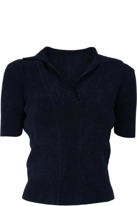 Jacquemus Sweaters for Women Jacquemus Fluffy Long Sleeved Polo Top