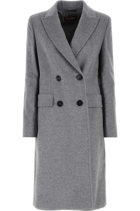 Max Mara Studio Coats & Jackets for Women Max Mara Studio Grey Wool Manuel Coat