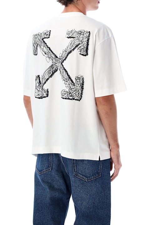 أدوات منزلية Off-White Off-white Scribble Arrow Cotton T-shirt