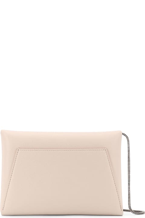Brunello Cucinelli Shoulder Bags for Women Brunello Cucinelli Bc Duo Leather Clutch With Precious Chain
