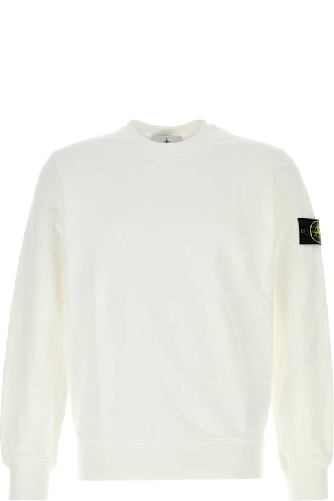 Fashion for Men Stone Island White Cotton Sweatshirt