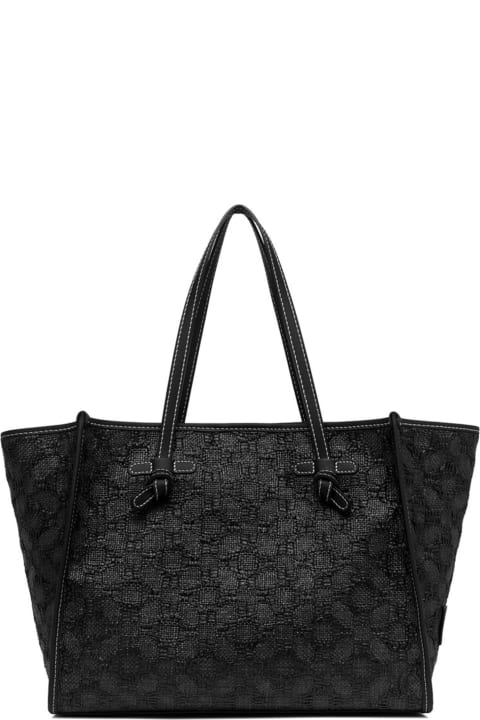 Fashion for Women Gianni Chiarini Marcella Black Woven Straw Shopping Bag