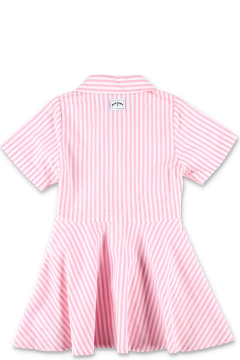 ガールズ Palm Angelsのワンピース＆ドレス Palm Angels 3 Palms Striped Shirt Dress