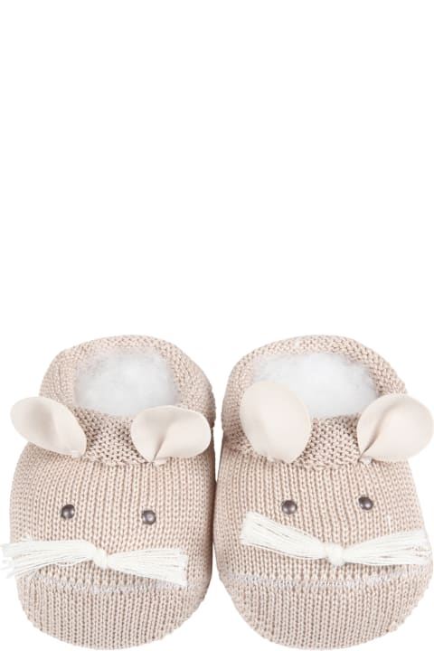 Beige Baby-bootee For Baby Kids