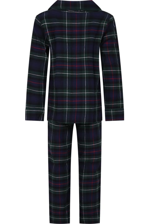 Ralph Lauren Jumpsuits for Boys Ralph Lauren Blue Pajamas For Boy With Iconic Pony
