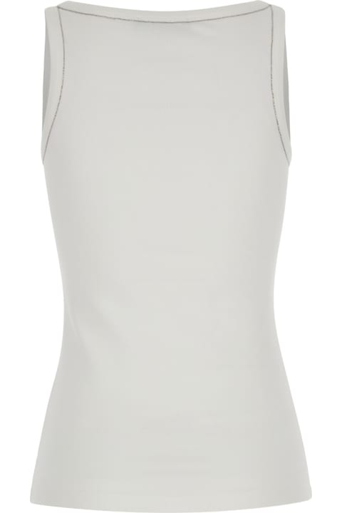 Fabiana Filippi for Women Fabiana Filippi White Tank Top With Chain-detail In Cotton Woman