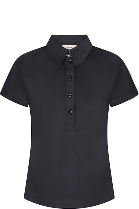 Herno Topwear for Women Herno Short Sleeve Cotton Polo Shirt