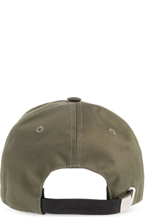 Hats for Men Alexander McQueen Logo Embroidered Baseball Cap