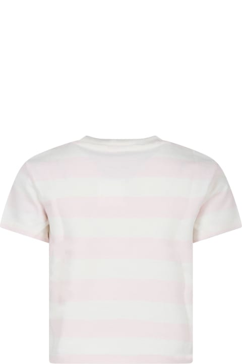Bonpoint T-Shirts & Polo Shirts for Girls Bonpoint Ivory T-shirt For Girl With Iconic Cherries