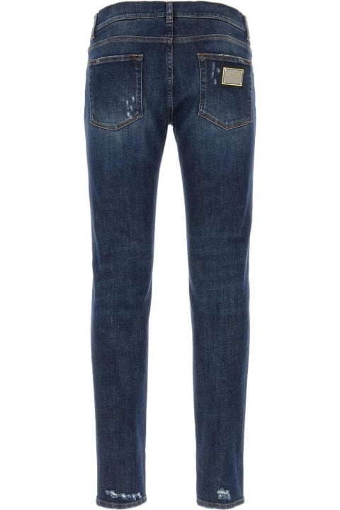 Jeans for Men Dolce & Gabbana Blue Stretch Denim Jeans